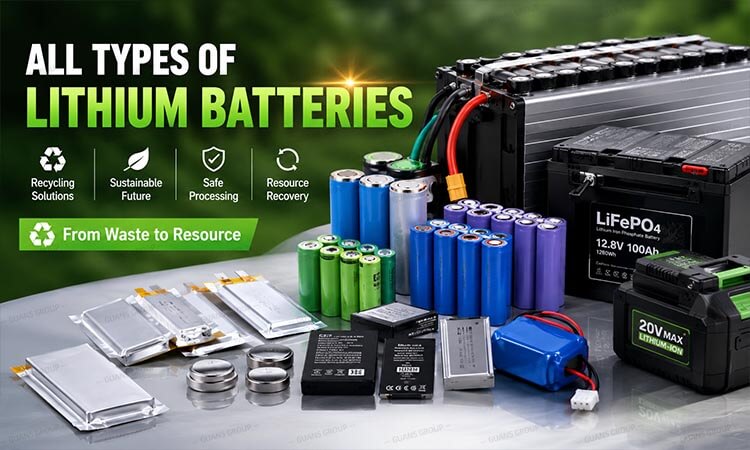 All types of lithium batteries
